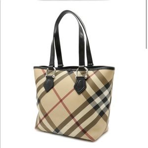 Burberry Supernova Check Small Stanton Tote Black